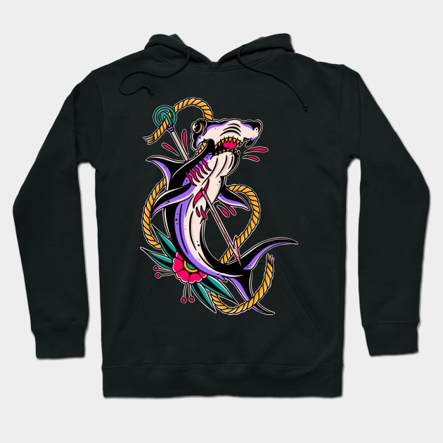 wild shark Hoodie by ILLUSTRA.13